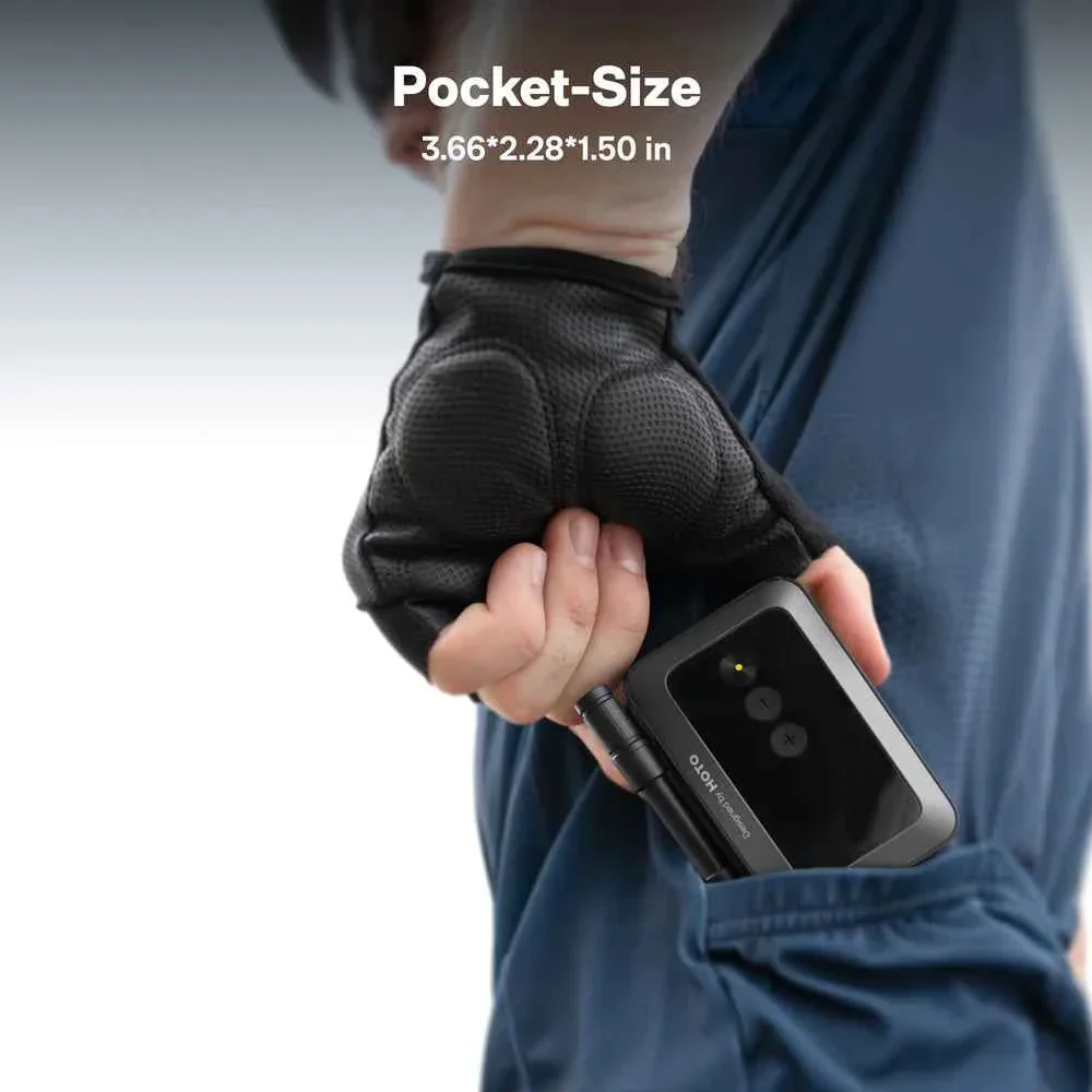HOTO Air Pump Pocket – Compact Cordless Tire Inflator for Bikes & Motorcycles, Up to 150 PSI, 2,000 mAh Battery, Digital Display & Flick-Start Operation(HOE0013GL / QWCQA002) - Image 10