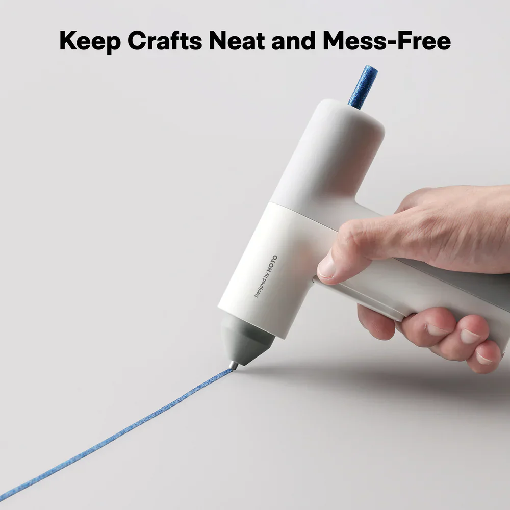 HOTO EasyFlow Cordless Hot Glue Gun – Fast Heating, USB-C Rechargeable, Precision Nozzle, Anti-Drip Design – DIY, Crafting & Repairs(HFE0006GL / QWRJQ002) - Image 7